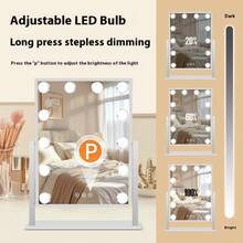 Finch Lin Finch Lin Elegant Mirror With Lights, Smart Touch Control 3 Color Adjustable Lighting, Detachable 10X Magnification, 360° Rotation, Lighted Makeup Mirror, White 9.84*11.81 Inches - Multicolor - View 5