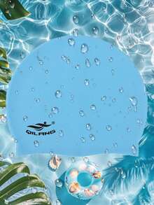 1pc Silicone Swim Cap, Waterproof Comfortable Unisex Swim Cap, Swimming Pool Equipment, Unisex Comfortable Type Bath Cap, Fashion Personalized Swimming Cap Solid Color, Waterproof Comfortable Swimming Silicone Cap Waterproof Ear Protection Is Not Tight, Protect Hair, Beach Essentials, Beach Accessories, Pool Float - Multicolor - View 14