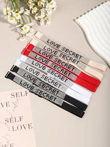 Rhinestone Letter Sexy Shiny Bra Straps, Women's Lingerie Strap Accessory - Suitable For Dresses And Everyday Wear - Multicolor - View 8