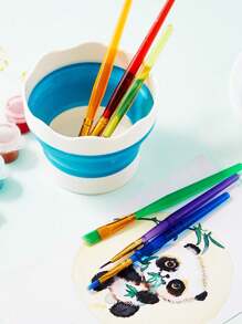 12pcs Candy Colored Children's Paintbrush Oil Painting Pen Set Plastic Rod, Art Painting Watercolor Painting Brush Oil Painting Pen Set, Phomemo 12 Pack Children's Paintbrush, Non Shedding Furry And Paintbrush, Specifications: 12PCS/4PCS/2PCS, Washable Acrylic Paint Set For Preschool Children, Toddler Painting Brush Set, Very Suitable As A School Gift For Children