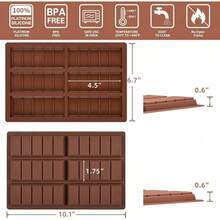 Chocolate Bar Molds Deep Silicone Break-Apart Chocolate Nonstick Protein And Energy Thick Candy Bar Wax Melt 1 Pack Shape