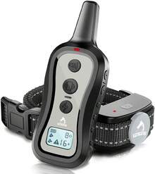 Dog Training Collar Shock Collar With Remote - 3 Training Modes, Beep, Vibration And Shock, Up To 1000 Ft Remote Range, Rainproof For Small Medium Large Dogs - Grey - View 1