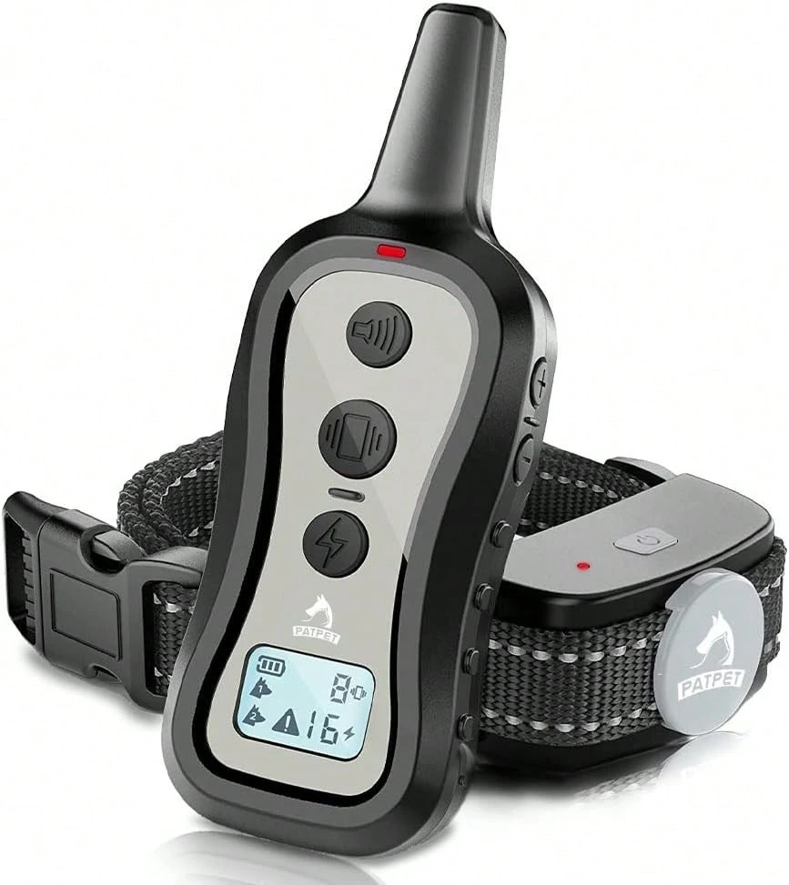 Dog Training Collar Shock Collar With Remote - 3 Training Modes, Beep, Vibration And Shock, Up To 1000 Ft Remote Range, Rainproof For Small Medium Large Dogs - Grey - View 1