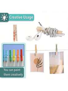 5/20/40 Pcs Photo Clothespins, Small Clothespins Natural Wooden Mini Clothespins, Mini Photo Clips Small Clothespins For Photos, Crafts, Artworks, Postcards, Home, Wedding And Party Arrangement Decorations