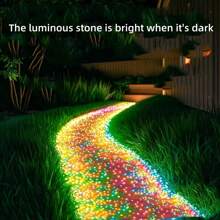 Resin Glow In The Dark Beads, Artificial Fluorescent Glowing Pebbles, Party Decorations, Suitable For Garden Path Decor, Landscape Lighting Stones, Party Decorations, Back To School Decor