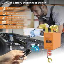 2025Remote Battery Disconnect Switch 12v, 240A, DZSSCY Upgrade Smart Voltage Car Kill Switch Anti-Theft, Prevent Battery Drain, Remote Battery Kill Switch For Car, Truck, RV (Digital Display) - Smart Voltage Flat Installation Version - View 10