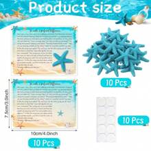 30 Pieces Starfish Card Motivational Story Small Keepsake Appreciation Notecards And Mini Blue Starfish Compliment Cards For Teachers Wedding(10 Sets)