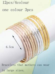 12 sztuk Polka Dot Tekstura Modna Cienka Bransoletka Dla Nastolatek