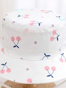 1pc Kids Cute Cartoon Print Bucket Hat, Boys Girls Sun Protection Bucket Hat - 1PC - View 4
