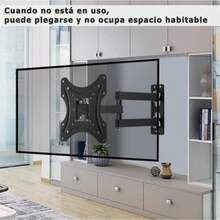 *Soporte de Pared para TV 14"–42"| Giratorio 180°, Inclinación 15°, Extensible hasta 43cm** - Negro - Ver 8