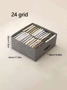 1pc- Gray Fabric Drawer-Type Separate Storage Box, Clothes And Trousers Separate Storage Box, Which Can Be Used To Store And Organize Underwear, Trousers And Ties, And The Wardrobe Drawer Styles Are Layered And Arranged In Baskets.