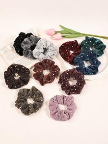 11pcs Satin Fabric Scrunchies With Sequins, Stretchy Hair Ties For Ponytail & Bun Hairstyles, Suitable For Daily, Party, Travel Wear, Travel, Hair Stuff, Stocking Stuffers For Women, Stocking Fillers Women, Christmas Gifts, Christmas Stocking Fillers, Gift, Christmas Gift, Stocking Stuffers For Adults, Stocking Fillers For Adult, Hair Stuff, Stocking Stuffer, Coming-Of-Age Christmas Hair Accessories, Gift Ideas For Women, Beauty Stocking Fillers, Christmas - Multicolor - View 1