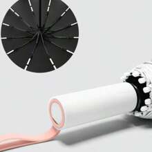 72-Bone Ultra-Strong Windproof Rainproof Automatic Umbrella, Large UV Protection Folding Umbrella, Unisex Umbrella (Strap Color Random)