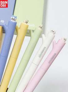 1pc/6pcs Bandai, Back To School Stationery, With A Double Bead Quick Drying Ballpoint Pen Tip, Perfect For Teachers, Colleagues, Offices, And Returning Students. The Quote Pen Set Features An Ergonomic Circular Body, A Medium Tip, A Stick Pen Structure, A Cute Design, And Perfect Party And Birthday Surprise Gifts. It Is The Ideal Choice For Christmas, Halloween, And Thanksgiving Gifts.