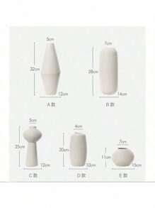 1pc Ceramic European Vase, Plain Vase, Simple Brushed Vase, Home Soft Decoration, Home Vase Decoration, Home Single Products