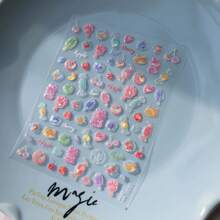 水果印花美甲贴纸，适合外出、日常生活和夏季