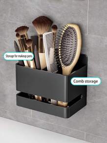 Badezimmer Aufbewahrungsbox Zahnbürstenhalter Wandmontierter elektrischer Zahnbürstenorganizer Stand Kamm Make-up Pinsel Rasierer Rasierapparat Fernbedienungshalterung, ohne Bohren erforderlich
