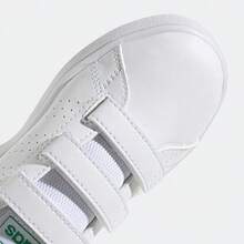 Adidas neo ADVANTAGE 舒適百搭 耐磨 低筒 兒童板鞋 - 白色 - 查看 10