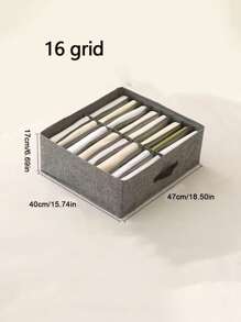 1pc- Gray Fabric Drawer-Type Separate Storage Box, Clothes And Trousers Separate Storage Box, Which Can Be Used To Store And Organize Underwear, Trousers And Ties, And The Wardrobe Drawer Styles Are Layered And Arranged In Baskets.