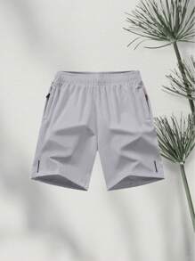 4pcs/Set Men's Reflective Stripe Drawstring Waist Shorts, Disposable Package With Various Colors, Suitable For Running, Hiking, Fitness, Outdoor Sports