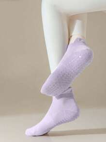 3/6 Pairs Solid Mesh Breathable Short Yoga Socks, Soft & Comfortable, Professional Silicone Non-Slip Suitable For Sports, Fitness, Pilates, Indoor Jumping Rope, Ballet, Thin Floor Socks, Unisex