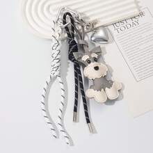 1pc Schnauzer Dog Lover Keychain, Includes Cute Schnauzer Pendant, Heart Charm And 2 Braided Hanging Strings, Suitable For Bag, Car And Festival Decoration Backpack For School Car Accessories Goth Y2k Christmas Gift Ideas Bag Accessories Lanyards With Id Holder Car Accessories Bag Charms Car Accessories Teacher Friend Sister