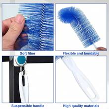 Fan Cleaner Brush Bendable Fans Duster Reusable Dust Remover Plastic Dust Cleaner Flexible Microfiber Head Ceiling Brush For Fans Air Conditioning Home Car Vents Curtain Box Fan Shutters, 3 Pcs - 1 - Xem 3