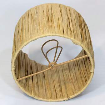 1 stuk mini-lampenkap van rotan, rond, klein, klembaar, Boheems, vervangingskap voor traditionele lampenkap (alleen lampenkap, niet geëlektrificeerd)