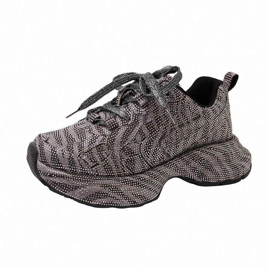 2026 New Dad Shoes Women, New Fashionable Thick-Soled Casual Sports Shoes Outdoor Wear, Elegant Women's Sneakers - sọc - Xem 1