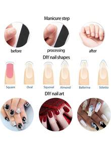 5/10/100/200/500/1000片装木质指甲锉，双面多功能角质层推，美甲修脚工具，卸甲工具，美甲工具，返校季，指甲护理，美甲工具（适用于美甲贴纸） - 彩色 - 查看 9