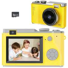 Appareil photo numérique HD, enregistrement vidéo 48MP et 1080P, appareil photo compact de 2,4 pouces avec carte 32 Go, parfait pour les enfants et les étudiants, excellent cadeau pour un usage extérieur et quotidien