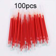 100pcs/Pack 0.5mm Neutral Pen Refill, Blue/Black/Red Ink, High Capacity, Smooth Writing, Suitable For School, Writing, Learning, Classroom, Office, Work, Drawing, Sketching, Back To School, Business, Travel, Gifts