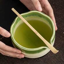 5pcs/Set Song Dynasty Green Tea Bowl, Matcha Whisk, Matcha Scoop, Matcha Stirrer, Kiln Changing Tea Ceremony Tools Set - Multicolor - View 3