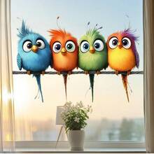 多功能可移除鸟和花贴纸 - 适用于汽车、门、窗和浴室 | 圣诞节、感恩节和新年的理想节日礼物