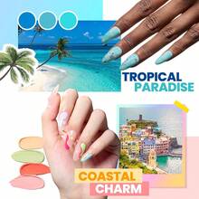 Beetles Gel Nail Polish Kit With U V Light 97Pcs Travel Holiday 45 Colors Gel Polish Set With Nail Stamp Nail Tips Base Top Coat All Season Gel Polish Starter Kit Gift For Women - 0-旅行假期 - 查看 3