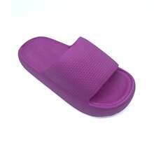 LULI PATOTAS Luli Sandalias modelo Nubia. Slide lisas unisex de suela gruesa, estilo nube, cómodas y antideslizantes para casa, playa o baño. - Rosa Fucsia - Ver 2