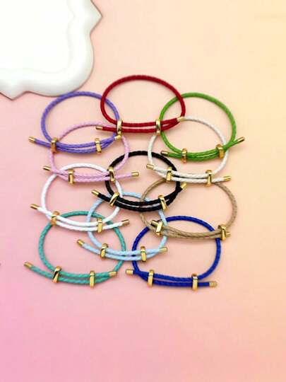 1 pieza Brazalete ajustable de un solo círculo de metal con hebilla, estilo universitario de unicolor en PU, adecuado para mujeres, accesorio DIY, regalo para mejor amiga/hermana/Día de la Madre, uso versátil diario