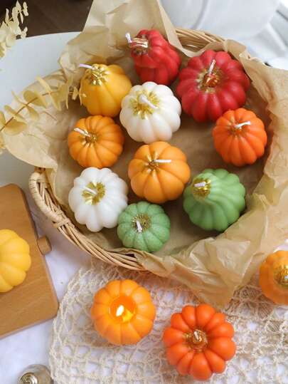 Halloween Pumpkin Shaped Scented Candles, Handmade Realistic Premium Pumpkin Ornaments For Ambiance & Gifts Home Decor Halloween Decor Fall Decor Room Decor