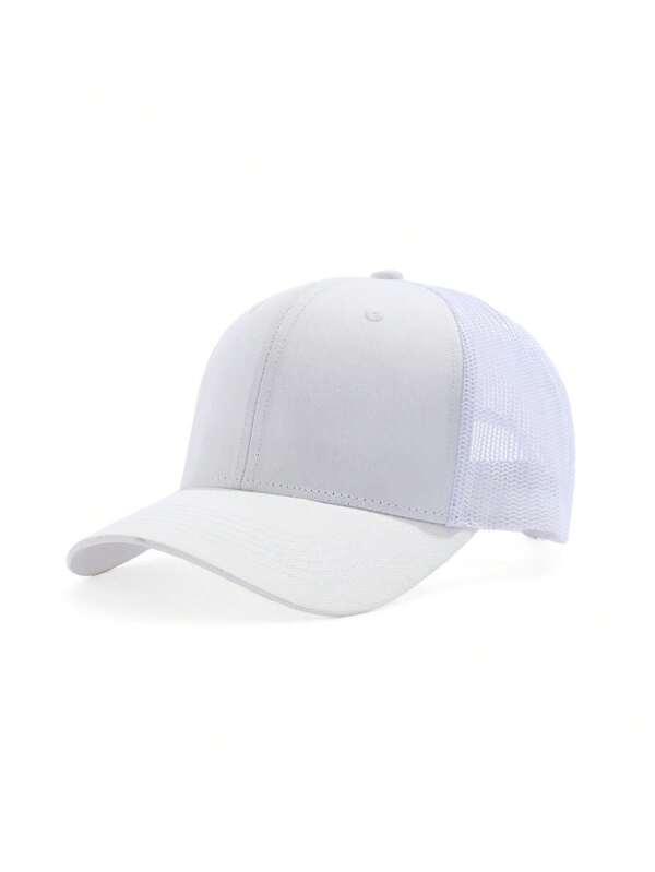 1 pieza Gorra de béisbol ajustable con bloques de color para mujer, de moda, deportiva, versátil y con visera curva para uso diario