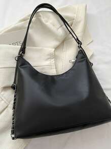 Mochila de moda coreana 2025 Nuevo lanzamiento otoño Mochila con correa de cadena, bolso de hombro casual de gran capacidad y multifunción adecuado para compras, billetera, mujeres jóvenes, estudiantes universitarios, recién graduados, oficinistas. Ideal para oficina, universidad, trabajo, negocios, viajes al trabajo, actividades al aire libre, viajes y salidas.