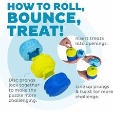 Outward Hound Triple Jack Interactive Multi-Squeak Dog Toy - Treat Locking Discs - View 3