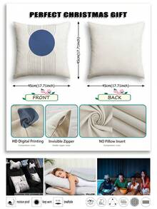 4 Stück Bohemian Stil Klassisches Muster Kissenbezug, mit Reißverschluss, waschbar und wiederverwendbar, Heimdekoration, Sofakissenbezug für Schlafzimmer, Wohnzimmer, Sofa, Auto, Stühle (Kissenfüllung nicht enthalten)