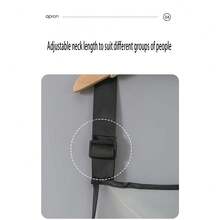 防水防油软皮围裙，适用于餐厅、厨房、海鲜市场、食堂、超市作为工作制服 - 彩色 - 查看 7