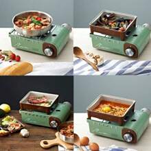 Mini Camping Stove Integrated Vintage Outdoor Burner With Hard Protective Shell -