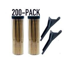 200-Pack Natural Pre-Rolled Cone Rolling Papers - KingSize Ultra Thin & Slow Burning With Tips/Tubes/Loader, Trumpet Shape For Easy Rolling - Perfect Valentine's Day & Holiday Gift Set For Smokers - 彩色 - 查看 13
