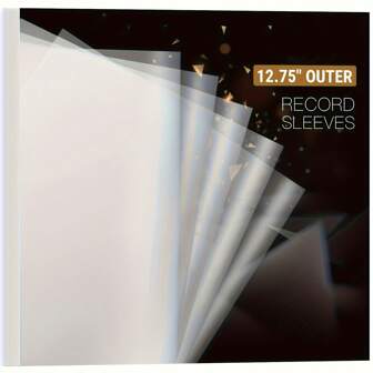 Transparent Plastic Protective LP Jacket, Album Cover 12.75 "X 12.75" Provides Appropriate Protection For Your LP Collection, Protective Single And Double Album Covers