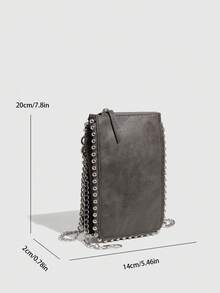 时尚链条串珠女士斜挎包设计师手袋奢华哑光皮革女士单肩包品牌女士小号翻盖钱包