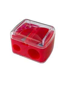1pc Makeup Pencil Sharpener, Suitable For Eyebrow, Eyeliner, Lip Liner Pencils, Lipsticks, Dual Sizes With Dust Cover