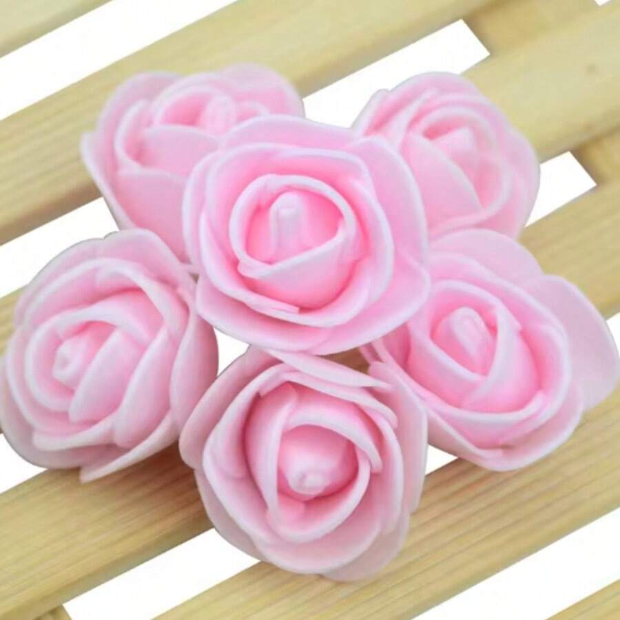 About 480pcs-500pcs/3cm Mini PE Foam Rose Flower Head Artificial Rose Flowers Handmade DIY Party Wedding Home Decoration