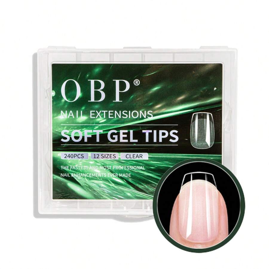 OBP C & G OBP Soft Gel Tips Uñas Postizas Diferentes Modelos Y Tamaños 240 Piezas - xs ATAÚD - Ver 1